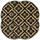 Placemats 4 pcs round 38 cm jute black