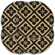 Placemats 4 pcs round 38 cm jute black