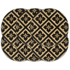 Placemats Rond 38 Cm 6 Zwart Jute