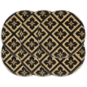 Placemats rond 38 cm jute zwart 6 stuks