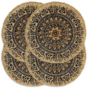 Placemats rond 38 cm blauw 4 stuks
