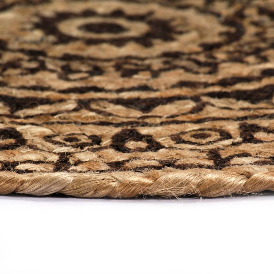 Placemats Rond 38 Cm 6 Donkerbruin Jute