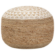Poef 45x30 cm jute wit