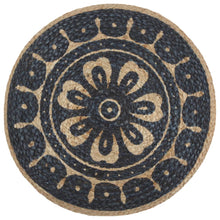 Poef Handgemaakt 45X30 Cm Jute Blauw