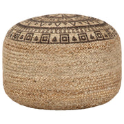 Poef 45x30 cm jute bruin