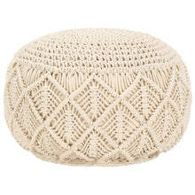 Poef Macramé Handgemaakt 45X30 Cm Katoen Patroon 3