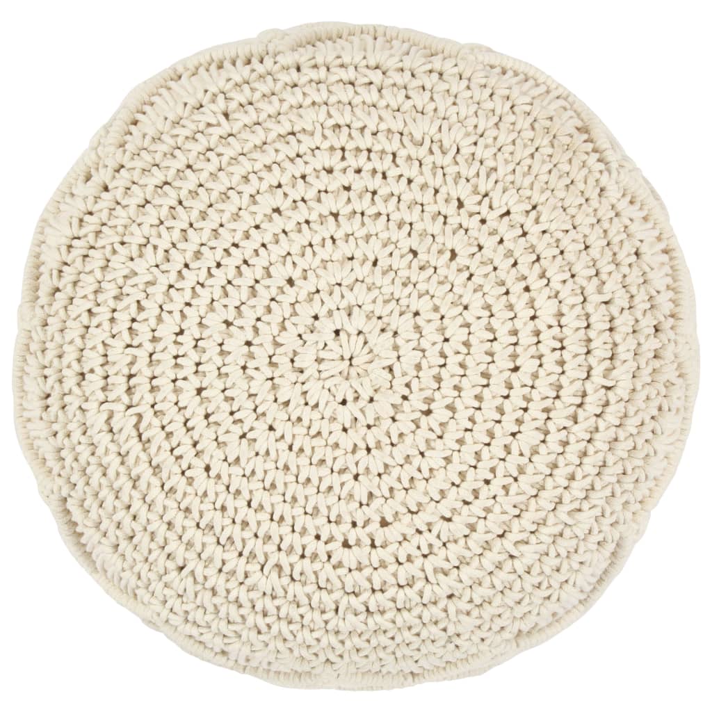 Poef Macramé Handgemaakt 45X30 Cm Katoen Patroon 3