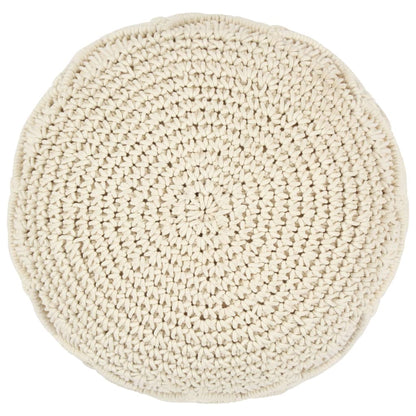 Poef Macramé Handgemaakt 45X30 Cm Katoen Patroon 3