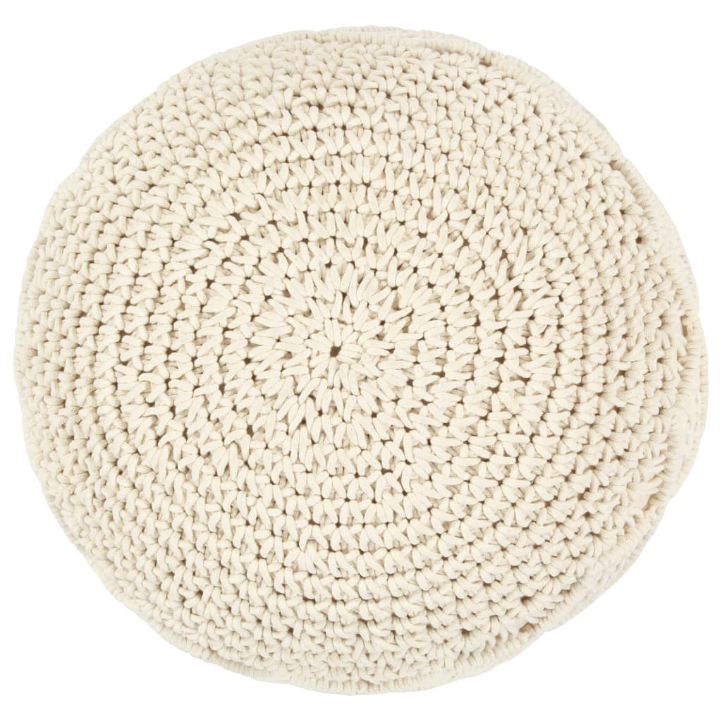 Poef Macramé Handgemaakt 45X30 Cm Katoen Patroon 4