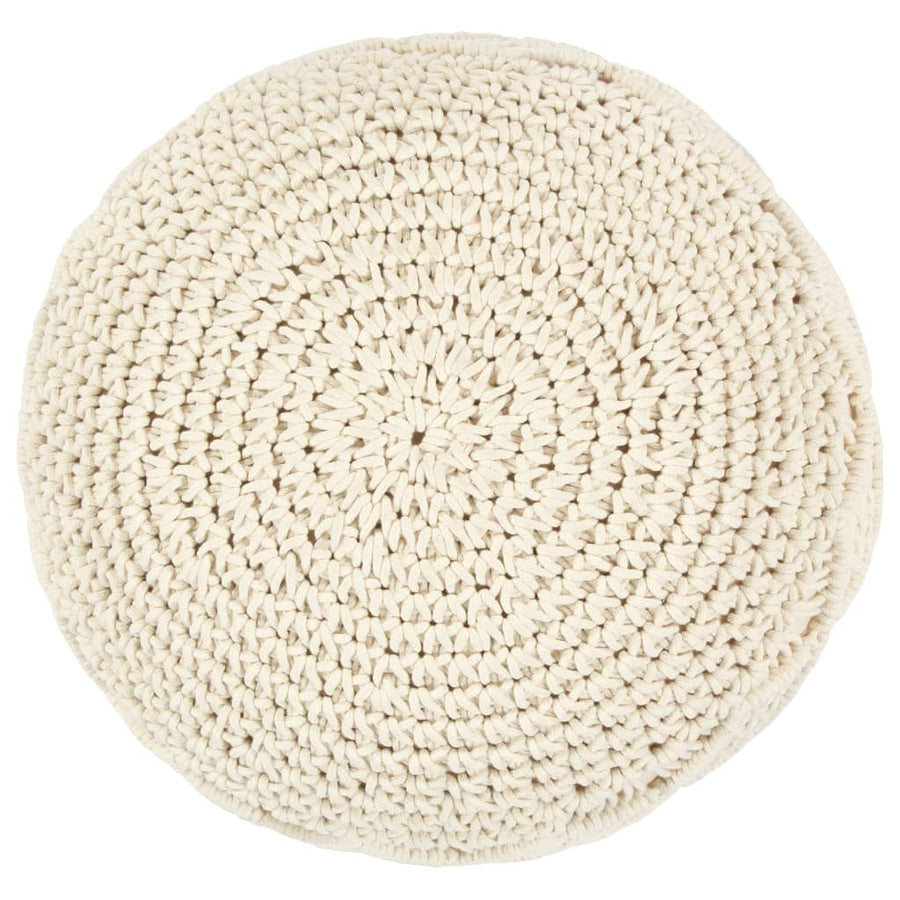 Poef Macramé Handgemaakt 45X30 Cm Katoen Patroon 4