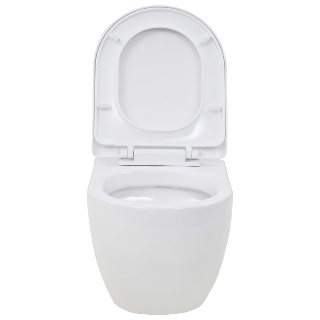 Hangend Toilet Met Verborgen Stortbak Keramiek Wit