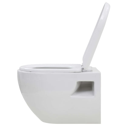 Hangend Toilet Met Verborgen Stortbak Keramiek Wit