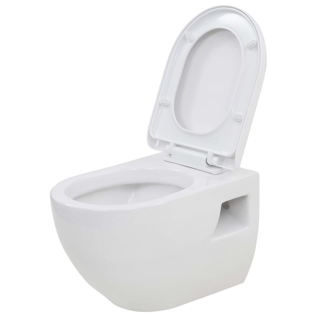 Hangend Toilet Met Verborgen Stortbak Keramiek Wit