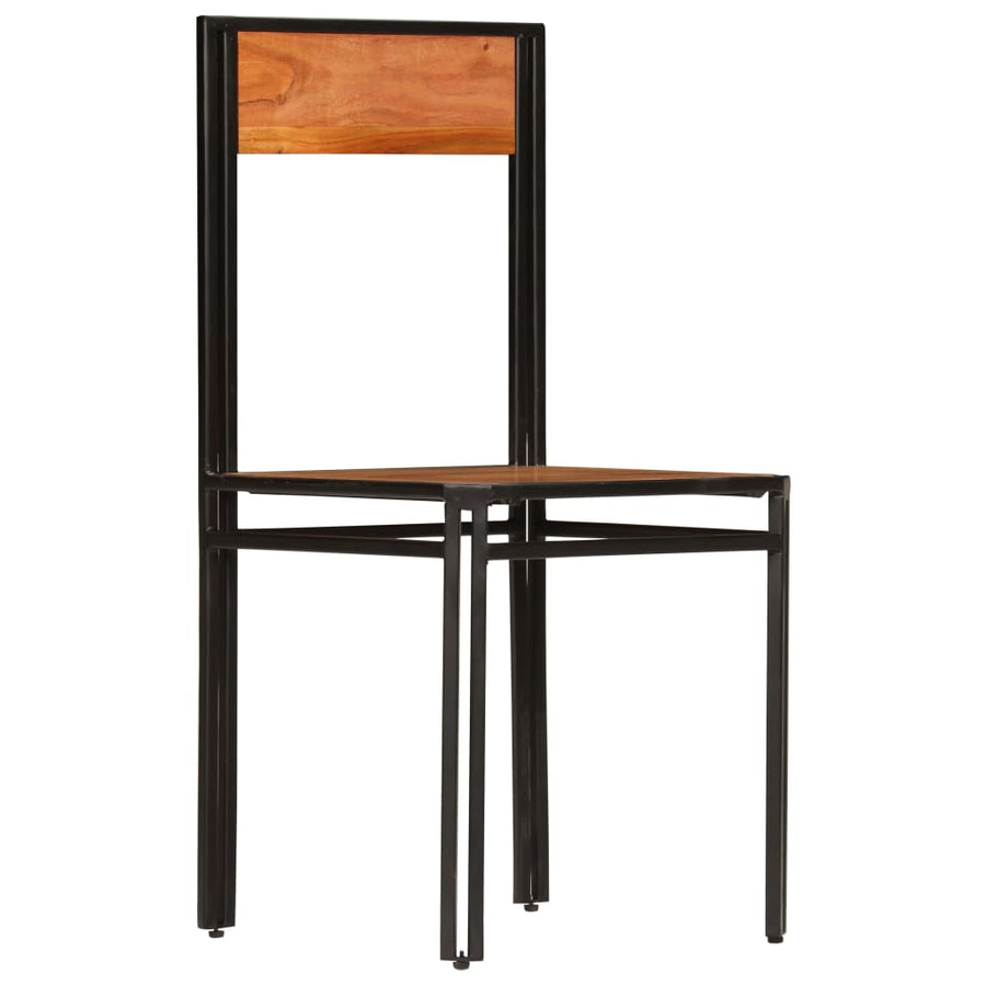 Eetkamerstoelen Massief Acaciahout Met Sheesham Afwerking 4 St
