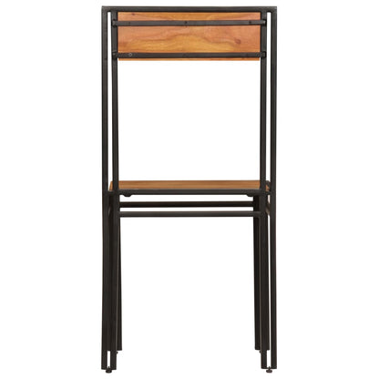 Eetkamerstoelen Massief Acaciahout Met Sheesham Afwerking 4 St