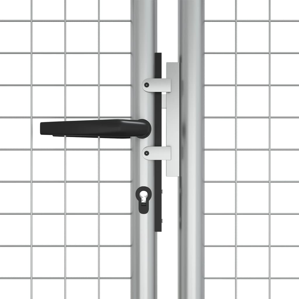 Poort 415x175 cm gegalvaniseerd staal zilverkleurig 415 x 175 cm Zilver