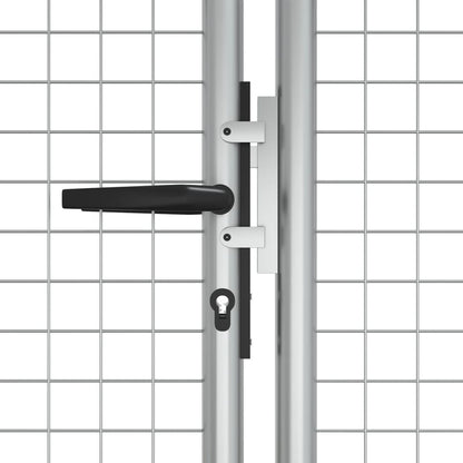 Poort 415x175 cm gegalvaniseerd staal zilverkleurig 415 x 175 cm Zilver
