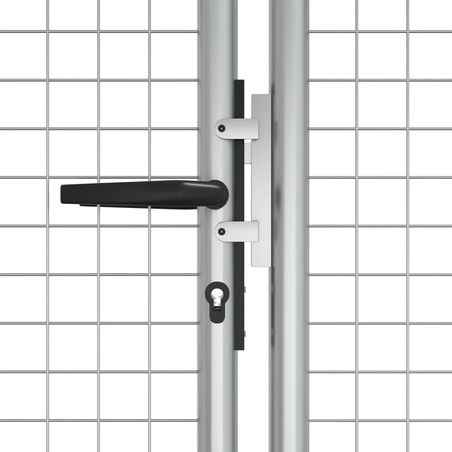 Poort 415x175 cm gegalvaniseerd staal zilverkleurig 415 x 175 cm Zilver