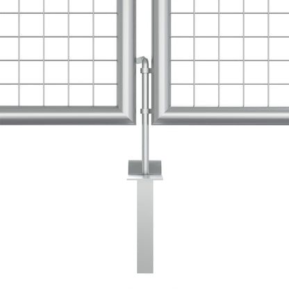 Poort 415x175 cm gegalvaniseerd staal zilverkleurig 415 x 175 cm Zilver
