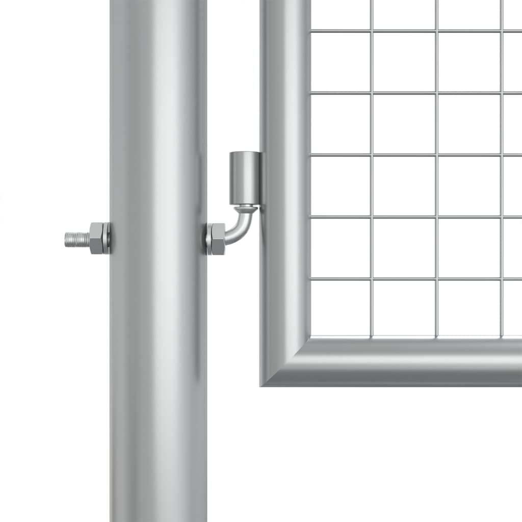 Poort 415x175 cm gegalvaniseerd staal zilverkleurig 415 x 175 cm Zilver