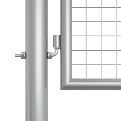 Poort 415x175 cm gegalvaniseerd staal zilverkleurig 415 x 175 cm Zilver