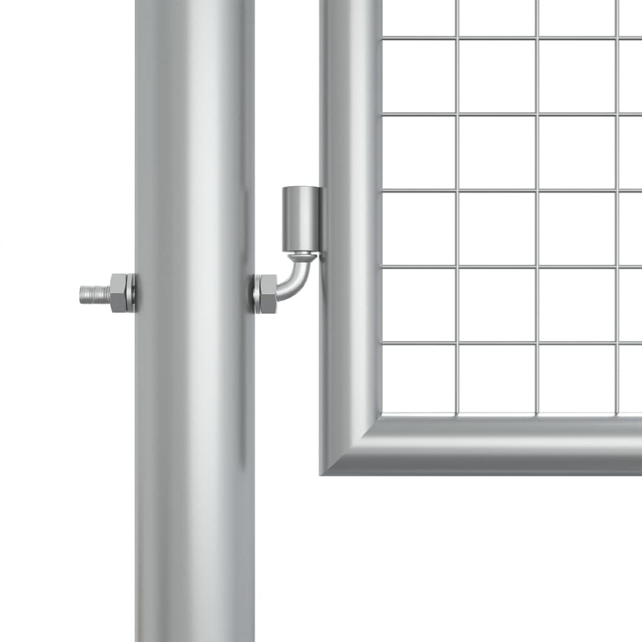 Poort 415x175 cm gegalvaniseerd staal zilverkleurig 415 x 175 cm Zilver