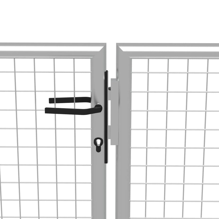 Poort 415x225 cm gegalvaniseerd staal zilverkleurig 415 x 225 cm Zilver
