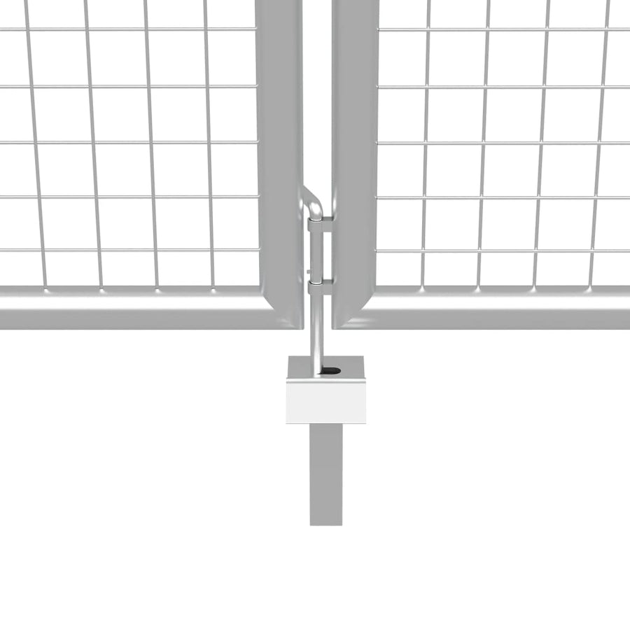 Poort 415x225 cm gegalvaniseerd staal zilverkleurig 415 x 225 cm Zilver