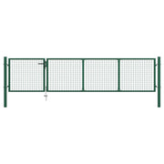 Garden gate steel 350x75 cm green