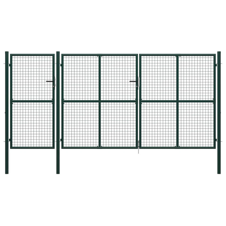 Poort 400x150 cm staal groen 400 x 150 cm Groen
