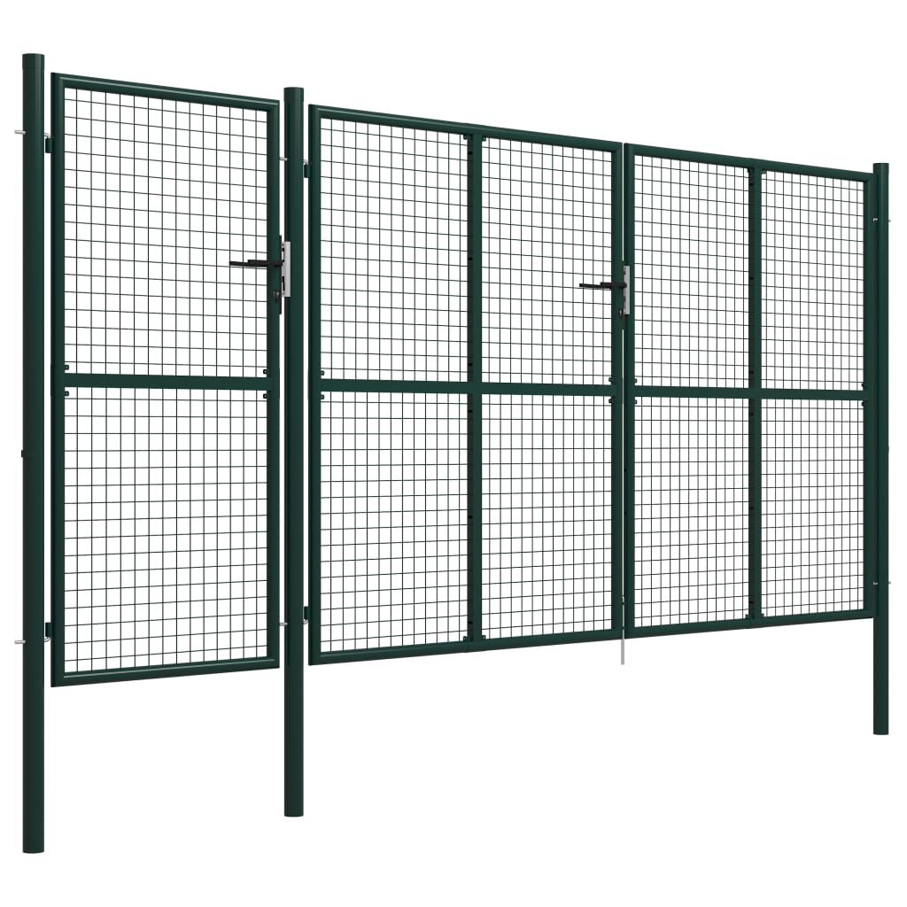 Poort 400x150 cm staal groen 400 x 150 cm Groen