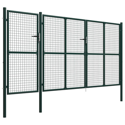 Poort 400x150 cm staal groen 400 x 150 cm Groen