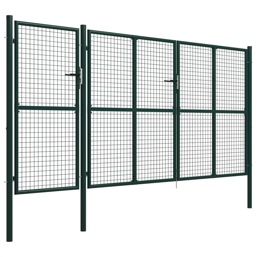 Poort 400x150 cm staal groen 400 x 150 cm Groen