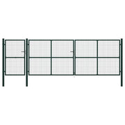Tuinpoort staal 500x150 cm groen