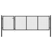 Garden gate steel 350x75 cm anthracite