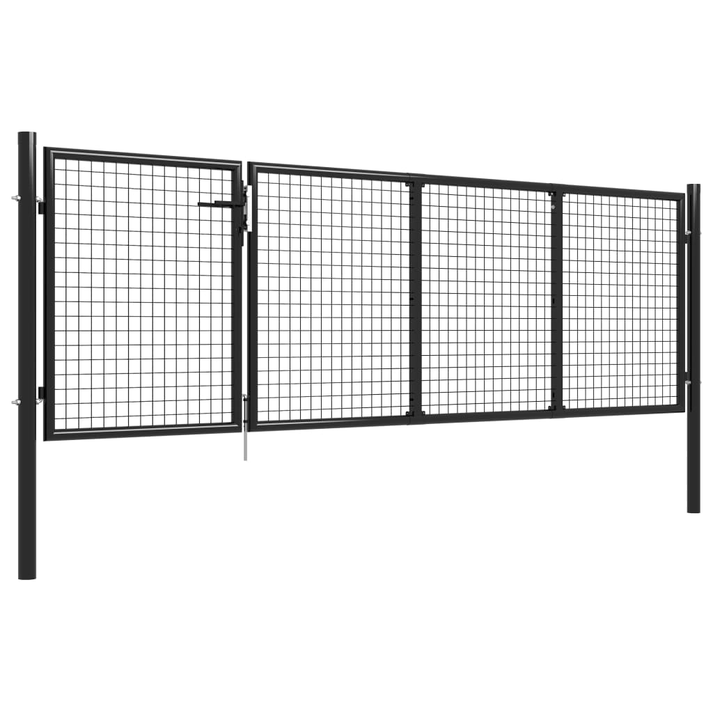 Poort 350x100 cm staal antraciet 350 x 100 cm Antraciet