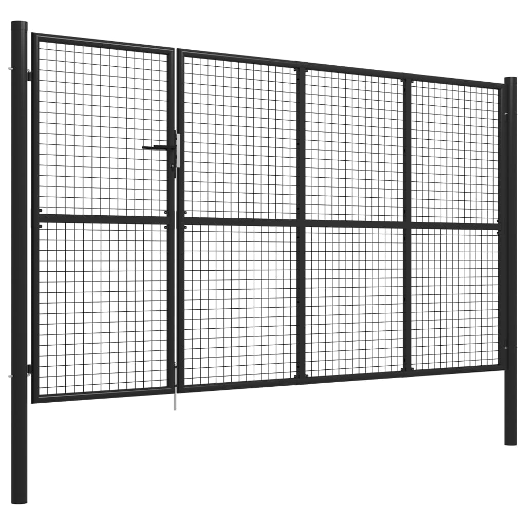 Poort Staal 350 x 150 cm Antraciet
