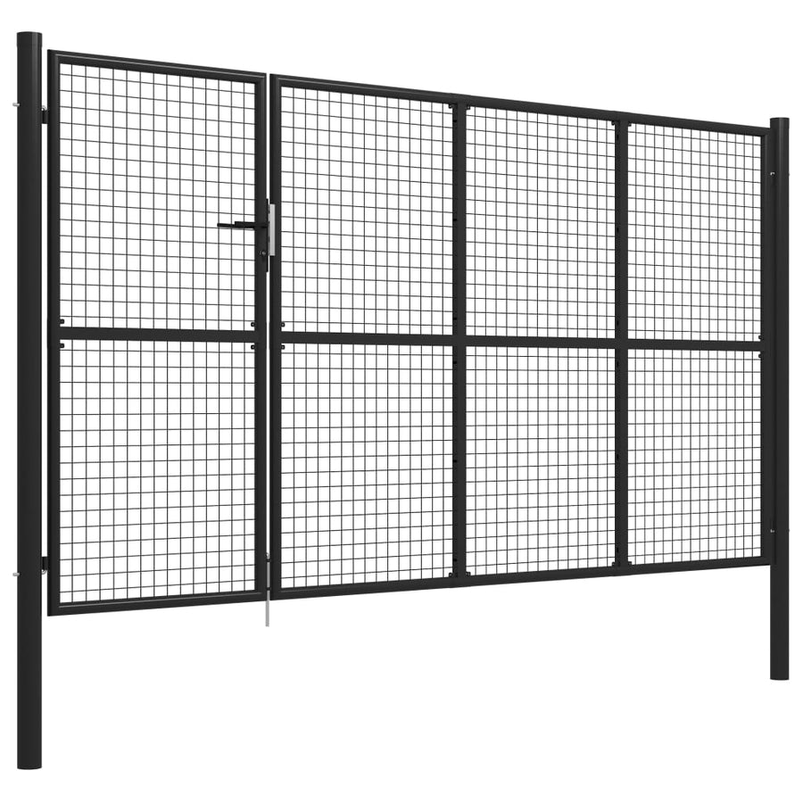 Poort Staal 350 x 150 cm Antraciet