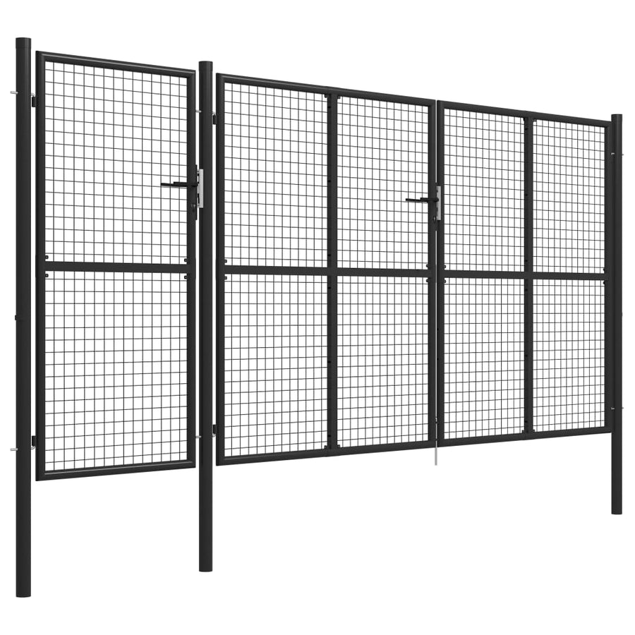 Poort 400x150 cm staal antraciet 400 x 150 cm Antraciet