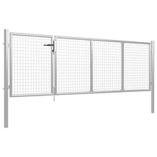 Poort Staal Kleurig 350 x 100 cm Zilver