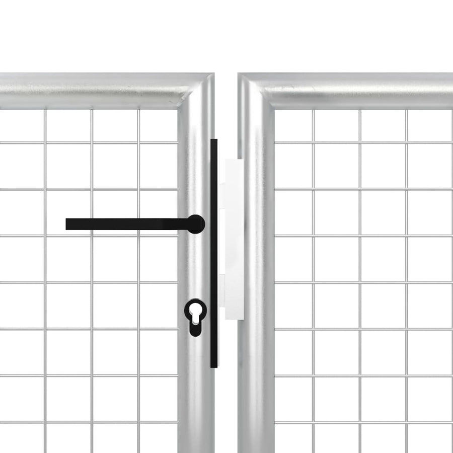 Poort Staal Kleurig 350 x 100 cm Zilver