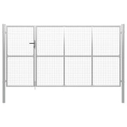 Poort 350x150 cm staal zilver