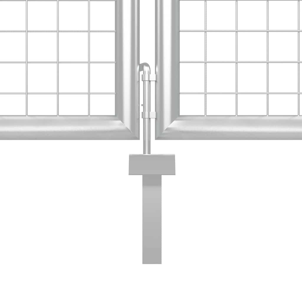 Poort 350X175 Cm Staal Zilverkleurig
