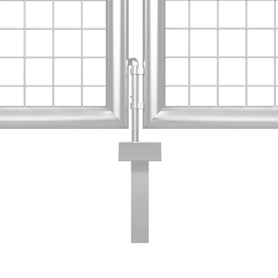 Poort 350X175 Cm Staal Zilverkleurig