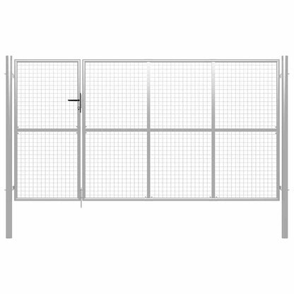 Poort 350X200 Cm Staal Zilverkleurig