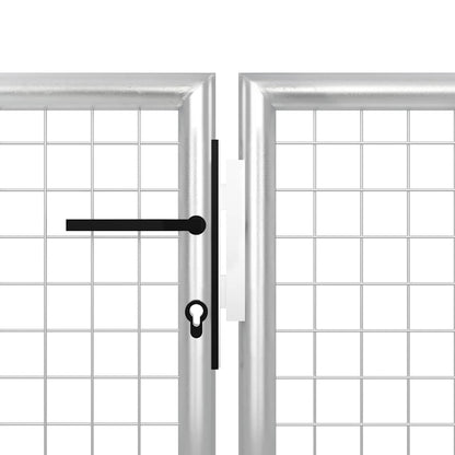 Poort 350X200 Cm Staal Zilverkleurig