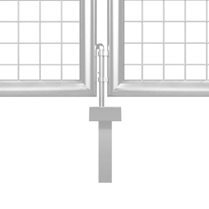 Poort 350X200 Cm Staal Zilverkleurig