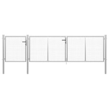 Poort 400x75 cm staal zilverkleurig 400 x 75 cm Zilver