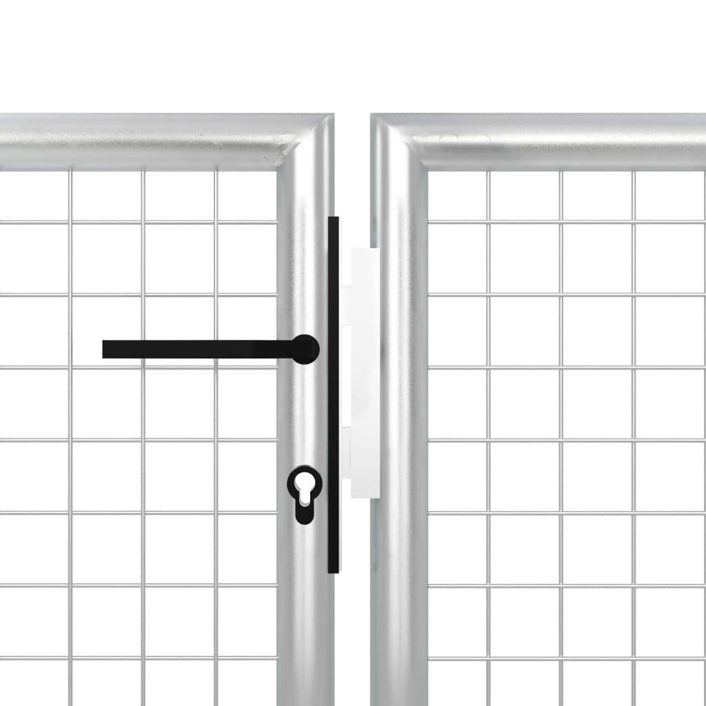 Poort 500x75 cm staal zilverkleurig 500 x 75 cm Zilver