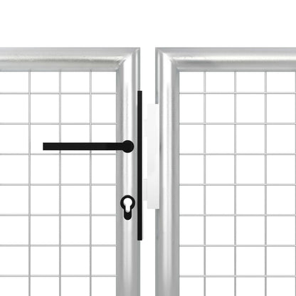 Poort 500x75 cm staal zilverkleurig 500 x 75 cm Zilver